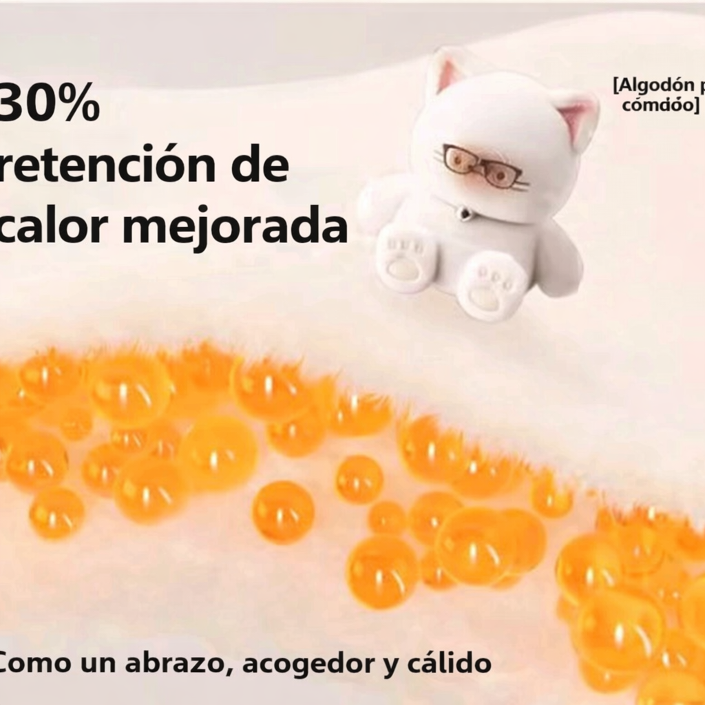 Pantuflas térmicas impermeables con huella de gato